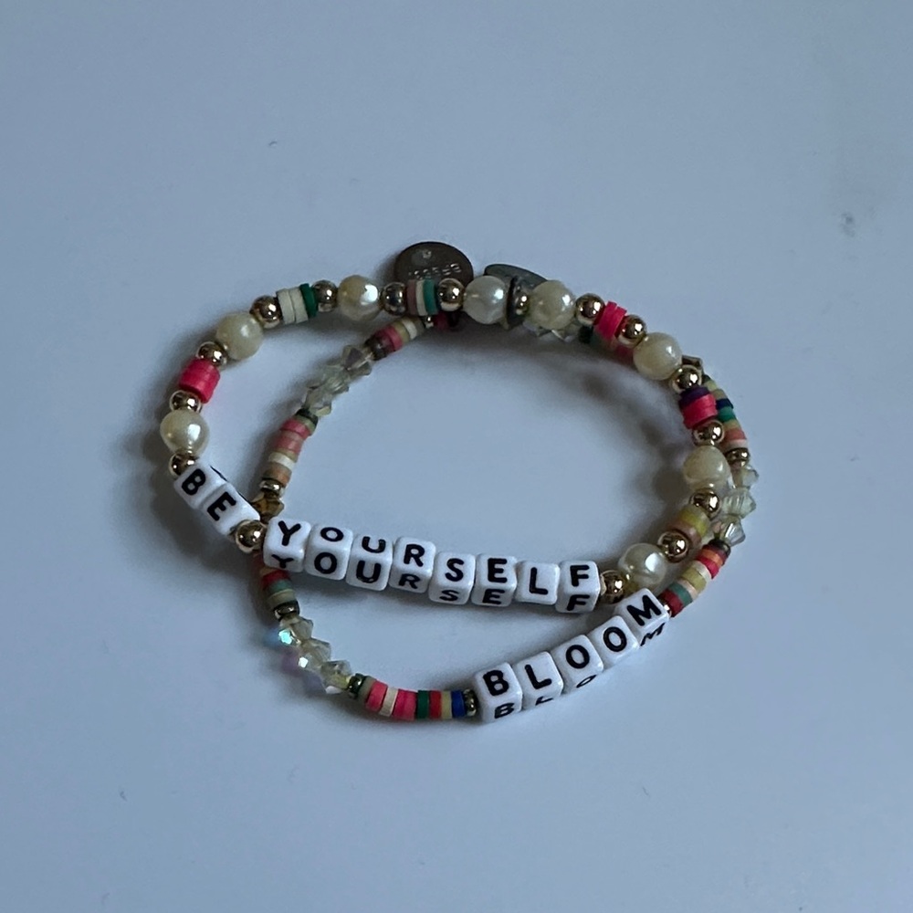 Little Words Project Be Yourself and Bloom Beaded Bracelet Set